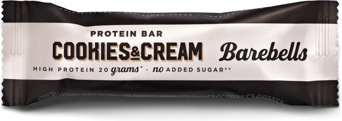 Barebells - Protein Bars (Cookies/Cream - 12 x 55 gram) - Eiwitreep - Energiereep