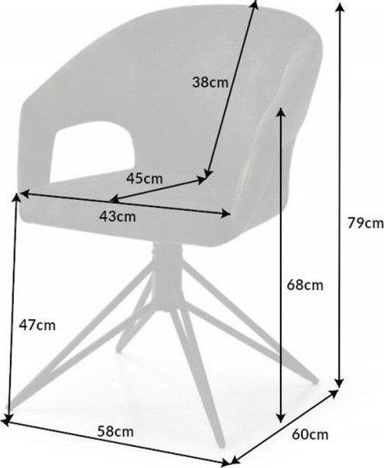 Draaibare retro stoel ETERNITY donkergroen fluweel met comforthandvat - 40498