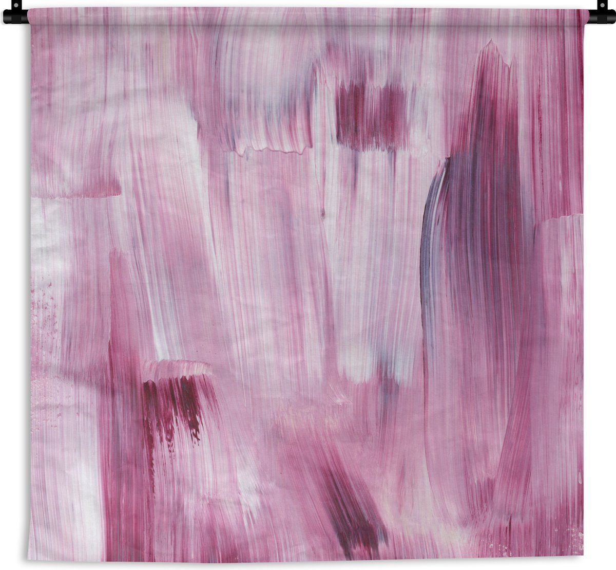 Wandkleed - Wanddoek - Kleuren - Verf - Schilderij - Roze - 150x150 cm - Wandtapijt
