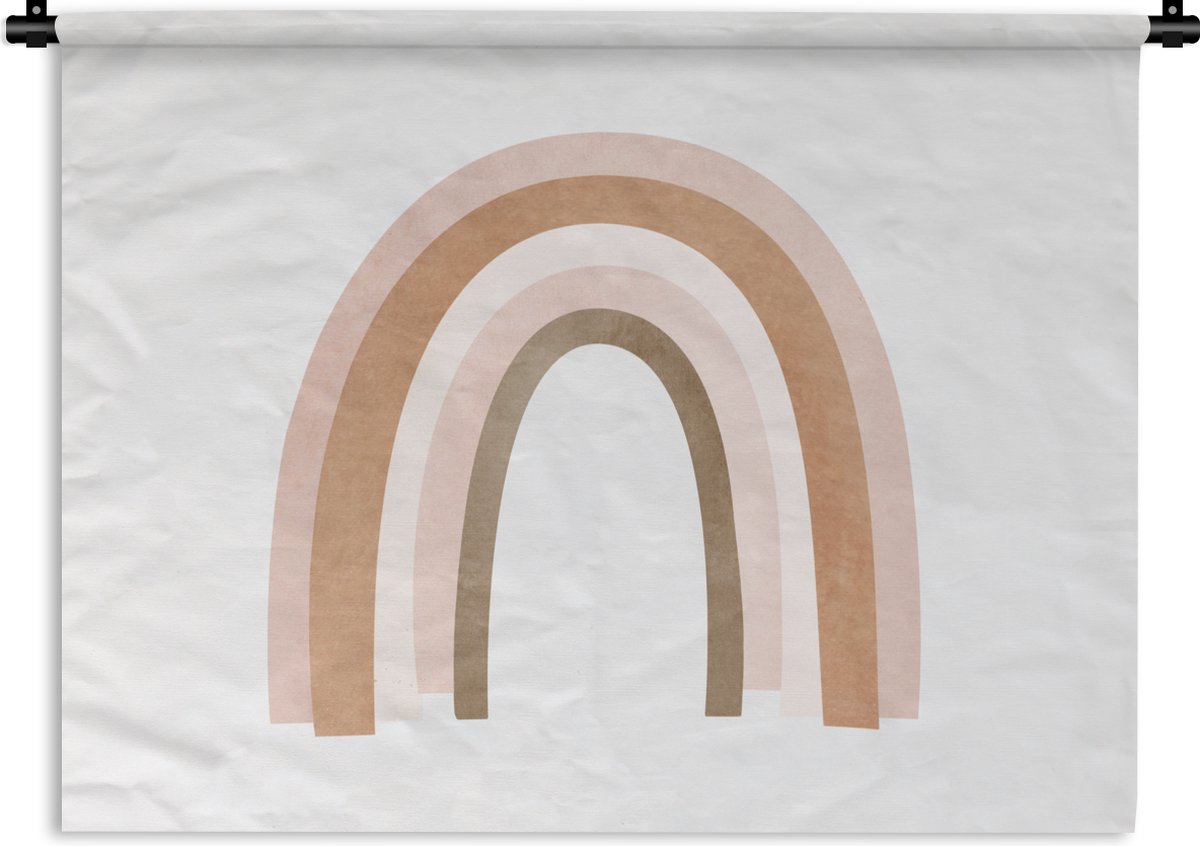 Wandkleed - Wanddoek - Abstract - Kunst - Regenboog - Patroon - 120x90 cm - Wandtapijt