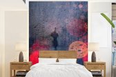 Behang - Fotobehang Abstract - Druppels - Kleuren - Regen - Breedte 165 cm x hoogte 220 cm - Behangpapier