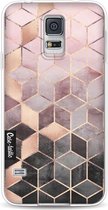 Casetastic Softcover Samsung Galaxy S5  - Soft Pink Gradient Cubes