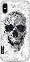 Casetastic Softcover Apple iPhone X - Doodle Skull BW