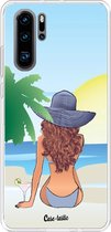 Casetastic Huawei P30 Pro Hoesje - Softcover Hoesje met Design - BFF Sunset Brunette Print