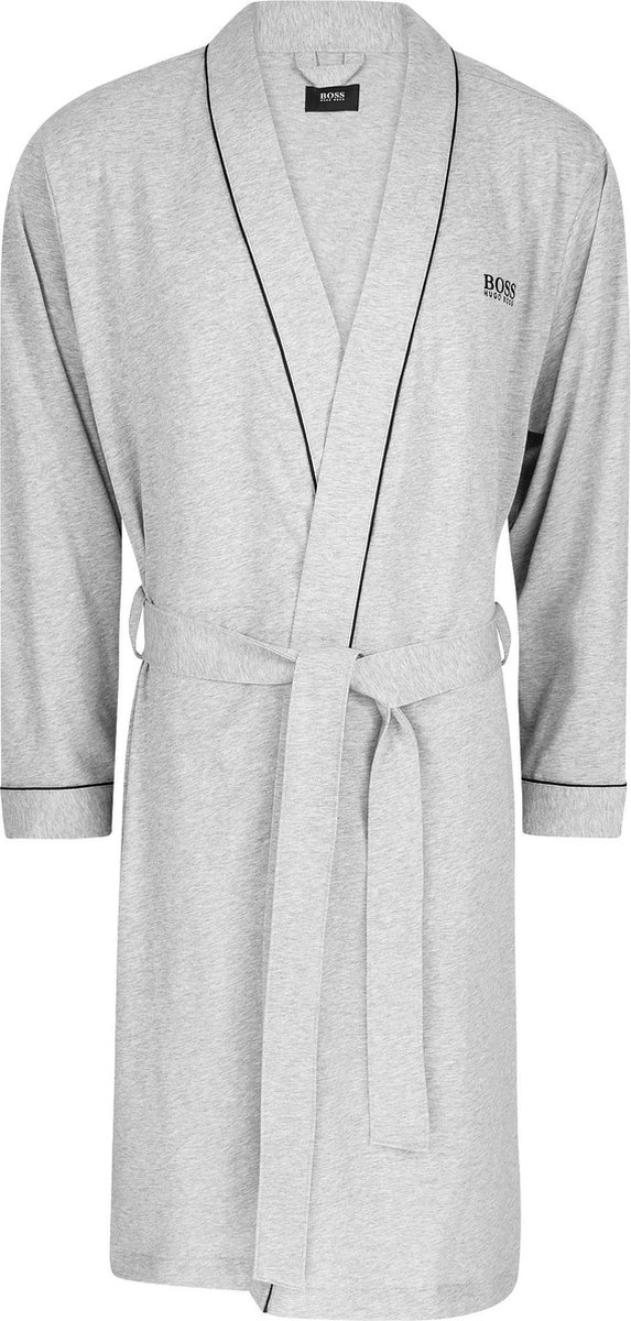 Hugo Boss heren ochtendjas (dun) kimono grijs Maat: XL