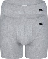 SCHIESSER Authentic shorts (2-pack) - met gulp - grijs - Maat: L