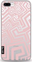 Casetastic Apple iPhone 7 Plus / iPhone 8 Plus Hoesje - Softcover Hoesje met Design - Abstract Pink Wave Print