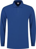 Tricorp Poloshirt lange mouw - Casual - 201009 - Royalblauw - maat S