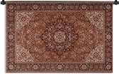 Wandkleed - Mandala - Bloemen - Bruin - Vintage - Design - Wanddoek - Katoen - Muurkleed - Woondecoratie - Slaapkamer - 90x60 cm - Muurdecoratie - Tapestry - Wandtapijt - Muurdecoratie - Wandkleden