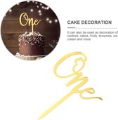 Akyol - caketopper one - eerste verjaardag -cake topper -taart topper -happy birthday topper -taarttopper one- verjaardag topper-- Verjaardag Cake Topper Bling Sparkle- Decoratie Teken Gelukkige Verjaardag- Cake Topper Meisje Verjaardag Dessert Decor