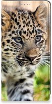 Beschermhoesje met foto Geschikt voor Samsung Galaxy A34 Smart CoverCase Baby Luipaard