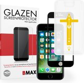 BMAX Screenprotector geschikt voor iPhone 7 met applicator - Full Cover gehard glas - Tempered glas - Apple screenprotectors - Telefoonglaasje - Beschermglas - Glasplaatje - Screensaver - Screen protector - Case friendly - Zwart