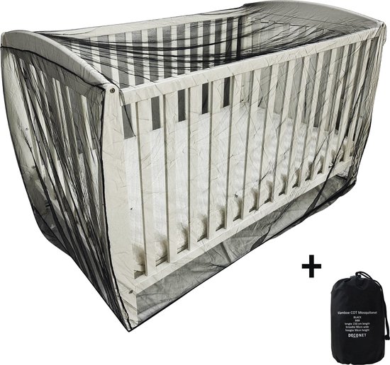 Deconet baby klamboe ledikant - L150x B90cm - zwart baby — afbeelding 5