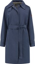 MGO Pippa Dames Trenchcoat - Lange jas vrouwen - Wind- en Waterdicht - Blauw - Maat S
