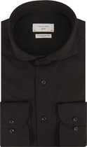 Profuomo - Japanese Knitted Overhemd Zwart - Heren - Maat 37 - Slim-fit