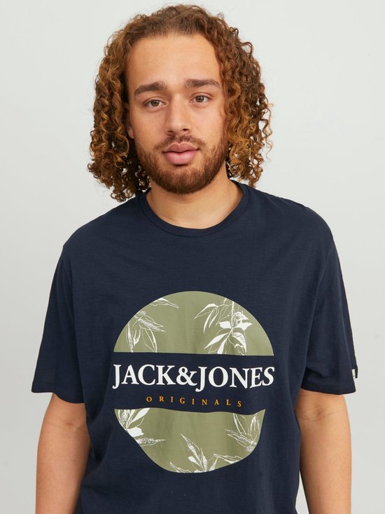 T-shirt Jack & Jones Col Rond - Coton 100% - Imprimé Logo - Coupe Classique Homme