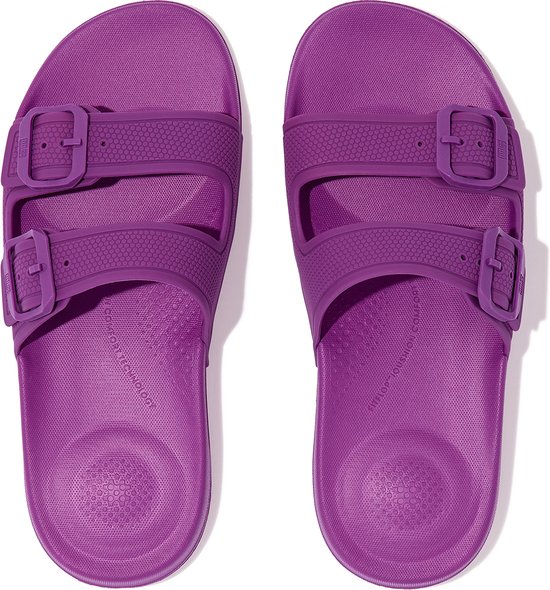 FitFlop Iqushion Two-Bar Buckle Slides PAARS - Maat 36