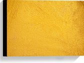 Canvas - Bobbel Textuur op Gele Muur - 40x30 cm Foto op Canvas Schilderij (Wanddecoratie op Canvas)