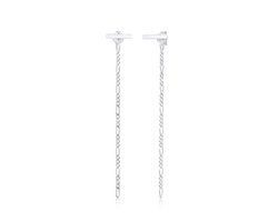 Elli - Oorbellen - Dames Figaro Ketting Basic Geo Look Trend Blogger in 925 Sterling Zilver Verguld - Dames