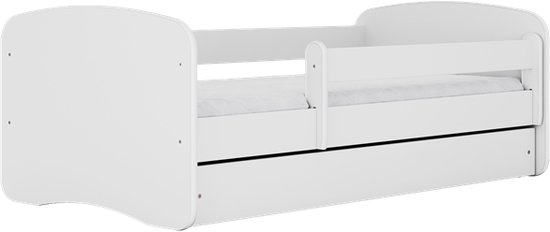 Kocot Kids - Bed babydreams wit zonder patroon zonder lade met matras 140/70 - Kinderbed - Wit