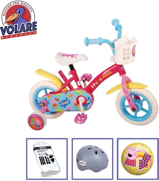 V lo pour enfants Volare Peppa Pig 12 pouces Rose Avec