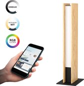 EGLO connect.z Anchorena-Z Smart Tafellamp - LED - 46,5 cm - Bruin/Zwart/Wit - Instelbaar RGB & wit licht - Dimbaar - Zigbee