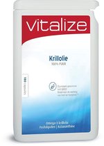 Vitalize Krillolie 100% puur - 180 capsules - Goed opneembaar in het lichaam en de hersenen - EPA en DHA dragen bij tot de normale werking van het hart*