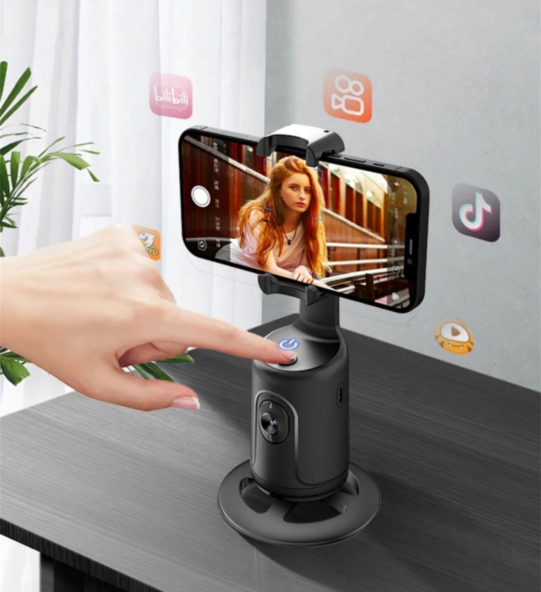 Gimbal Stabilizer - Selfie Stick Smart Tracking Ai-Mobiele Telefoon Houder- Gezichtsherkenning - Multifunctionele 360°- insta - Automatische Roterende Voor Vlog Live Video