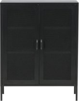 Misha dressoir 2 deuren, 3 planken, zwart.