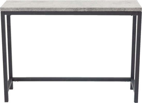 Rise sidetable 30x110 cm beton decor, zwart.