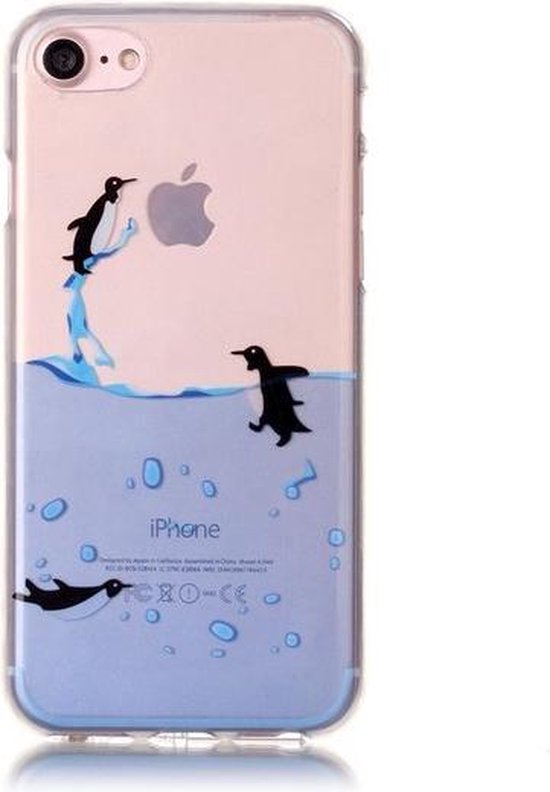 GadgetBay Doorzichtig iPhone 7 8 TPU pinguin hoesje transparant case |  bol.com