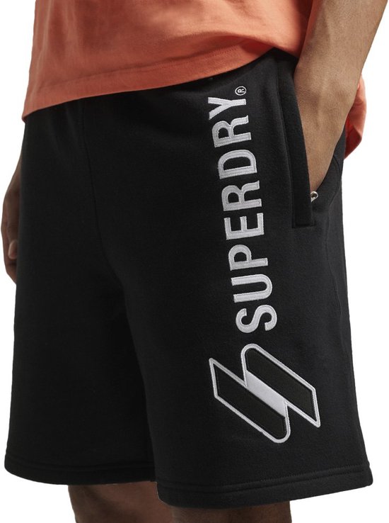 SUPERDRY Code Sl Applique Sweatshort - Heren - Black - 2XL | bol.com