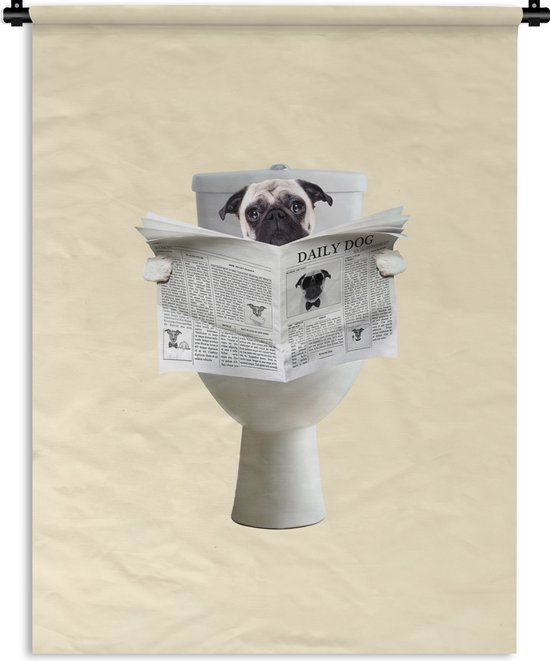 Hond op toilet | Diamond Painting – Happy Painting