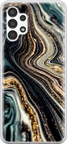 Leuke Telefoonhoesjes - Hoesje geschikt voor Samsung Galaxy A13 4G - Marmer swirl - Soft case - TPU - Marmer - Roze