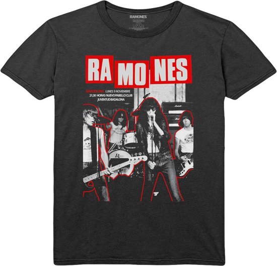 Ramones - Barcelona Heren T-shirt - 2XL - Zwart