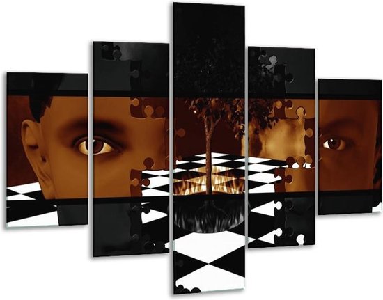 Peinture sur verre Abstrait | Sépia, Marron | 100x70cm 5Liège | Tirage photo sur verre |  F002022