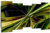 Peinture sur toile Abstrait | Vert, noir, jaune | 150x80cm 5Liège