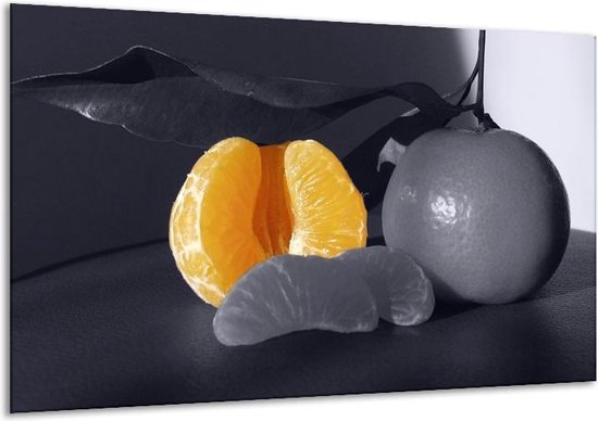 Schilderij Op Canvas Fruit - Geel, Grijs, Zwart - 120x70cm 1Luik - Foto Op Canvas - GroepArt 6000+ Schilderijen 0p Canvas Art Collectie - Wanddecoratie - Woonkamer - Slaapkamer - Canvas Print