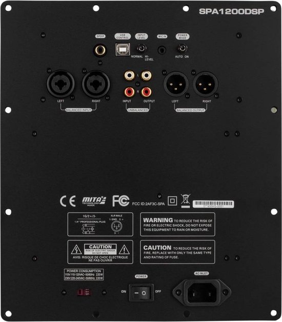 Dayton Audio SPA1200DSP 1200W Subwoofer Amplifier with DSP