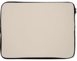 SleevesAndCases - Laptophoes - Beige - Effen kleur - Laptop sleeve - Laptop case - Voor laptop - 15 6 Inch - Laptoptas