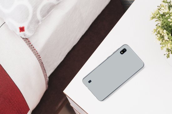 Telefoonhoesje Geschikt voor Samsung Galaxy A10 hoesje - Interieur - Grijs - Licht - Siliconen Telefoonhoesje Telefoonhoesje