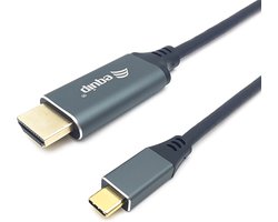Equip 133416 video kabel adapter 2 meter USB Type-C HDMI Type A (Standaard) Grijs, Zwart
