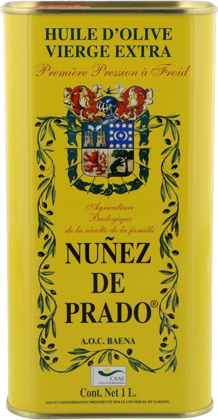 Nunez De Prado Olijfolie Extra Vierge Bio Blik 1 Liter