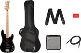 Squier Affinity Series Precision Bass PJ Pack MN Noir Ensemble de démarrage pour basse électrique