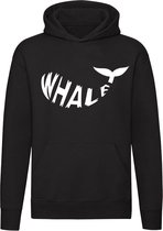 Whale Hoodie - walvis - zee - oceaan - vis - vissen - orka - potvis - dolfijn - unisex - trui - sweater - capuchon