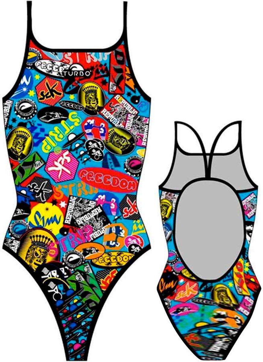 Turbo Stickers Zwemkleding Veelkleurig M Vrouw Multicoloured