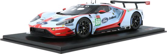 De 1:18 Diecast modelauto van de Ford GT Ford Chip Ganassi Team USA #69 van de 24H LeMans in 2019.De rijders waren R. Briscoe / S. Dixon en R. Westbrook.De fabrikant van het schaalmodel is Top Speed.Dit model is alleen online beschikbaar.