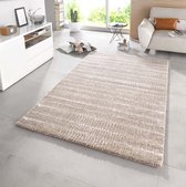 Hoogpolig modern vloerkleed Nova - grijs/taupe 200x290 cm