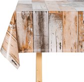 Tafelzeil - hout/bruin -140x250cm