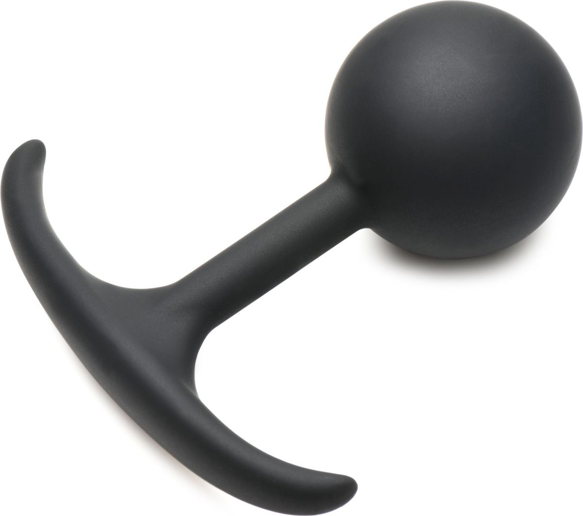 XR Brands AH073-LARGE - Comfort Plugs Silicone Weighted Round Plug 4.4 - Black